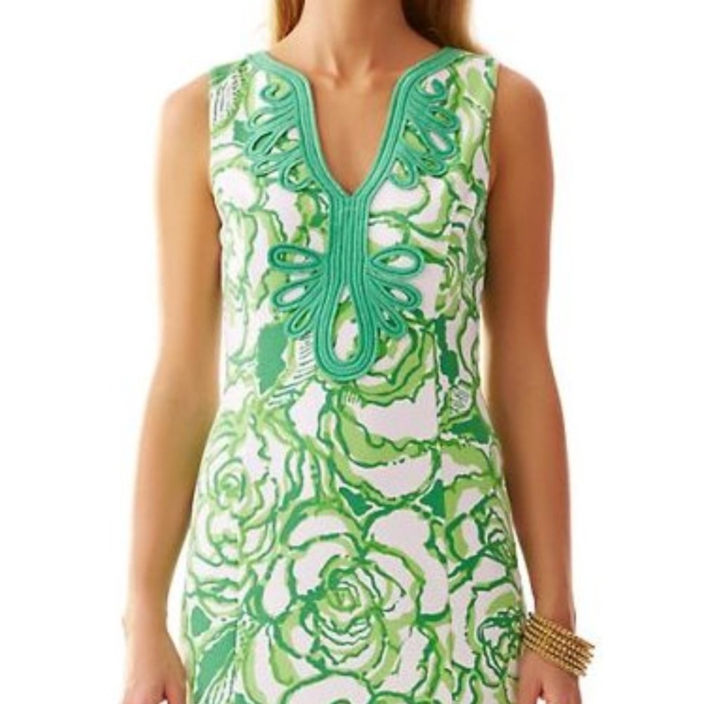 Lilly Pulitzer Janice Knit Shift Dress Resort White Heart Breakers Dress (XXS)